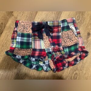 Aerie Multicolor Plaid and Leopard Shorts
